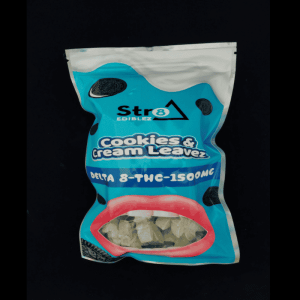 Str8 Ediblez Cookies & Cream Leavez Delta 8 THC Bon Bonz
